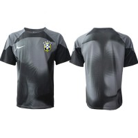 Koszulka piłkarska Brazylia Bramkarska Strój Domowy MŚ 2022 tanio Krótki Rękaw